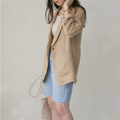 BritEase Cotton-Linen Suit Coat