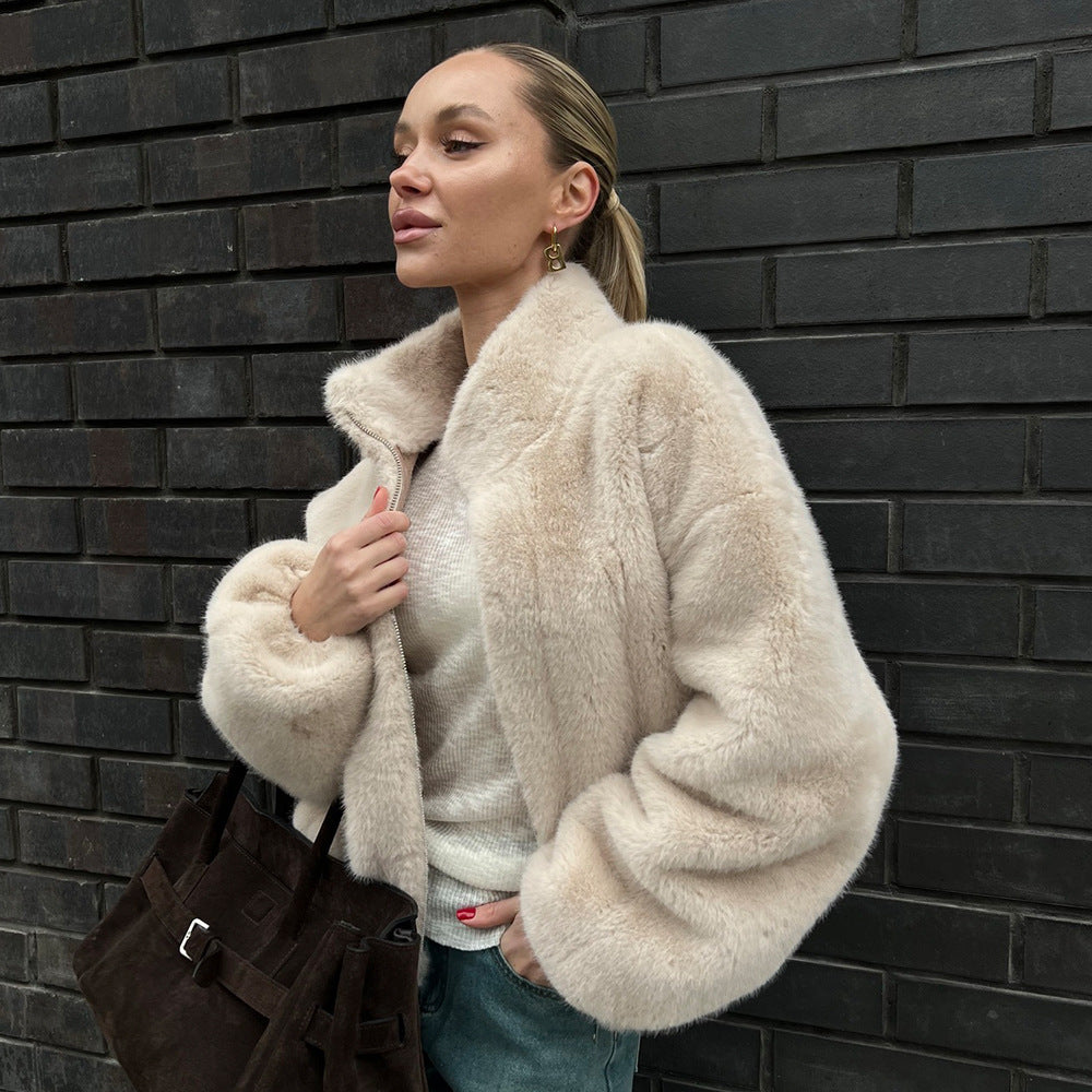 : FrostEase™ Zipper Fur Jacket