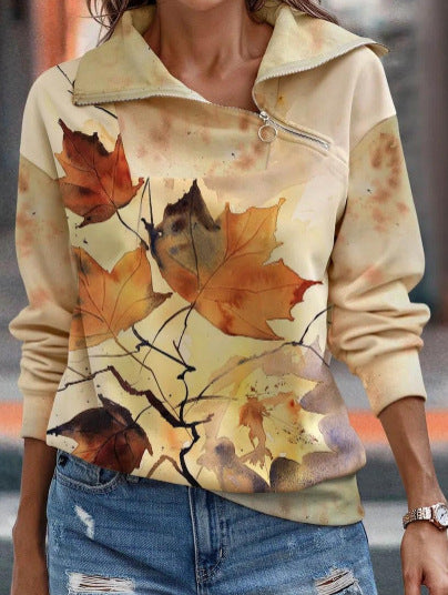 InkPulse Abstract Zip Sweater