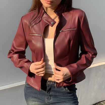 SleekEdge PU Leather Jacket