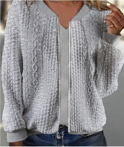 EleganceWeave Jacquard Short Coat