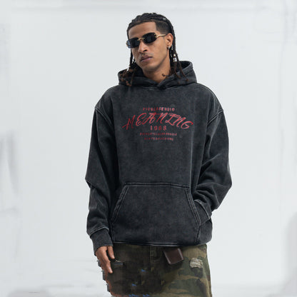 GrungeLore Washed Letter Sweater