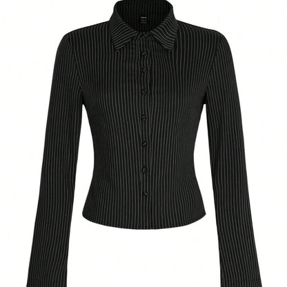 Stravelle Stripe V-Neck Shirt