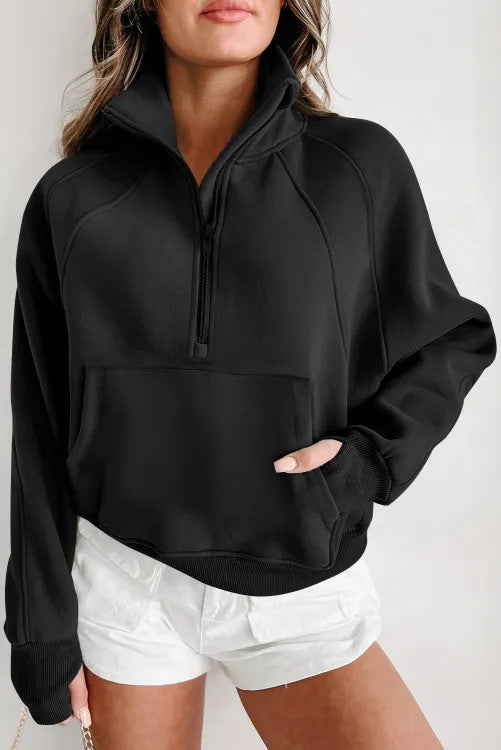 UrbanEase Stand Collar Hoodie