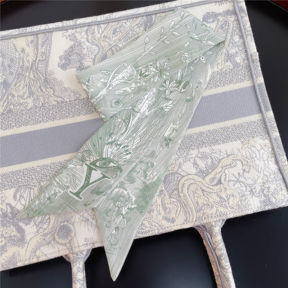 26 Letters Retro Ethnic Bag Silk Scarf