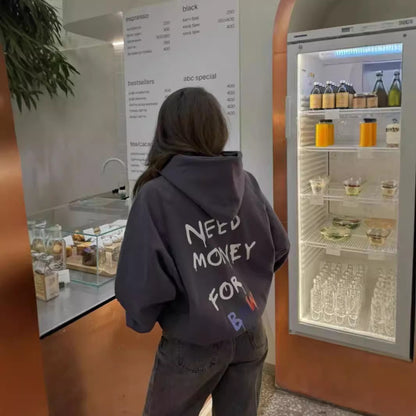 MinimalEase LetterPrint Hoodie