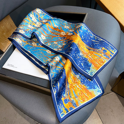 Women's Imitation Silk Scarf Fashion Personality