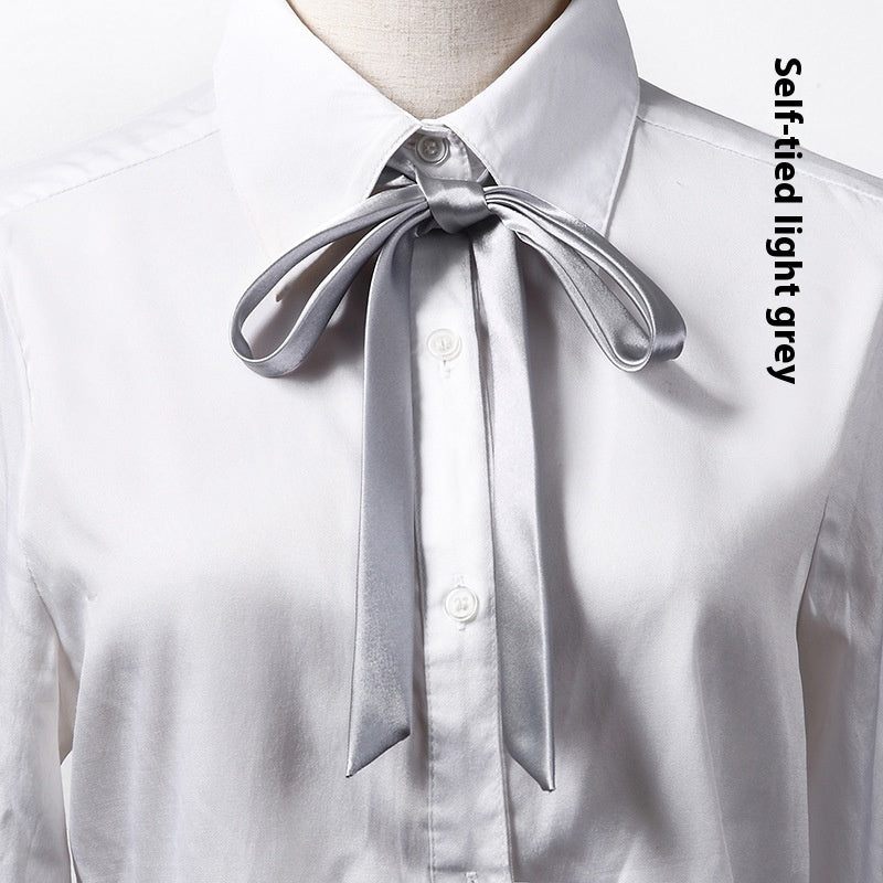 Long Small Silk Ribbon Tie-strap All-matching