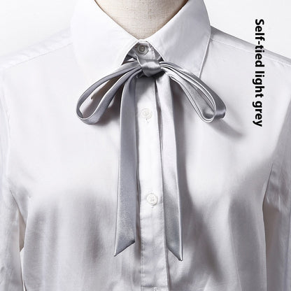 Long Small Silk Ribbon Tie-strap All-matching