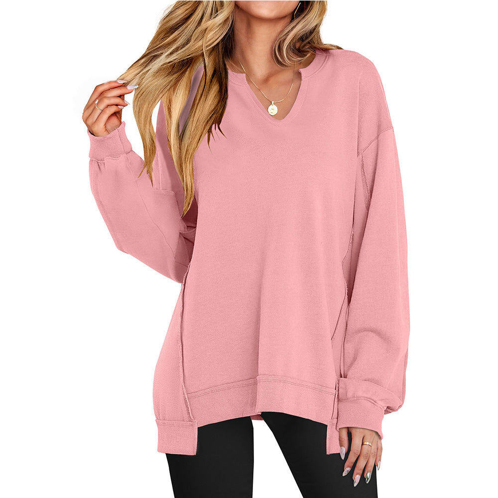 VivaStripe V-Neck Sweatshirt