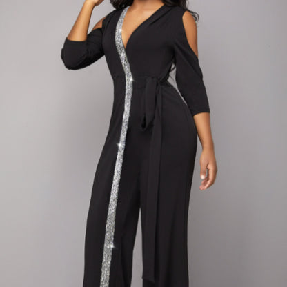 LineaVogue Belted Jumpsuit