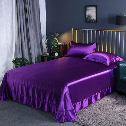 Household Double-sided Ice Silk Bed Sheet Bedding