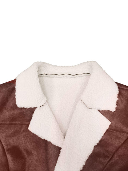ThermaLuxe Velvet-Lined Leather Coat