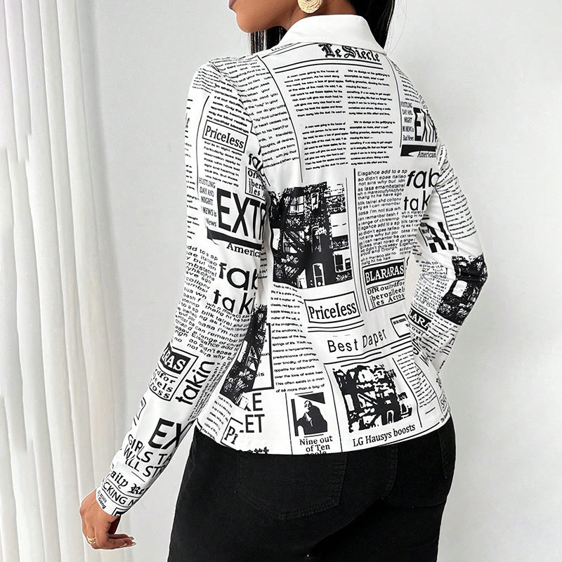 Printella Slim Placket Blouse