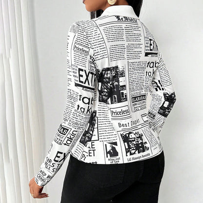 Printella Slim Placket Blouse