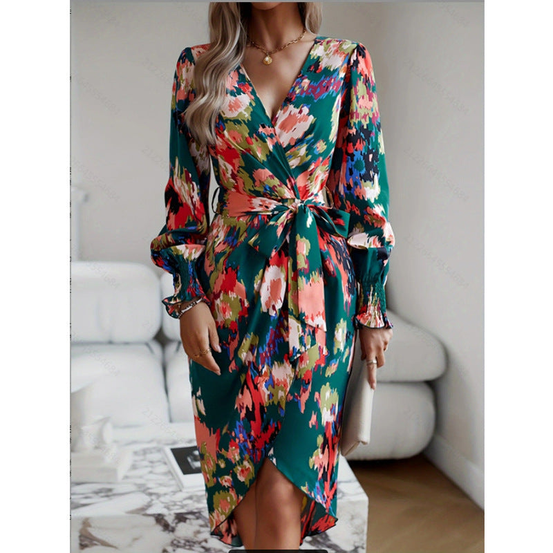 Vintage Muse V-Neck Dress