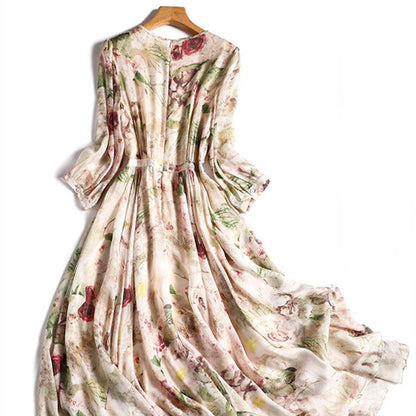 Silk Holiday Style Skirt Dress