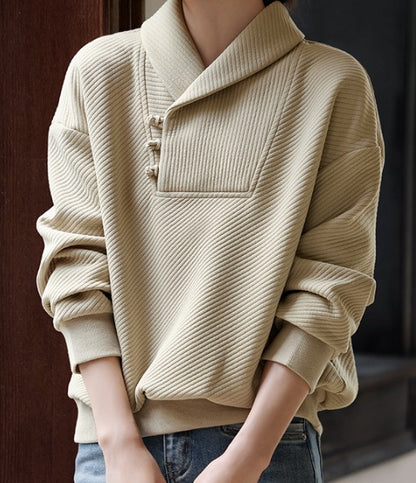 EthniCharm Buckle Lapel Sweater