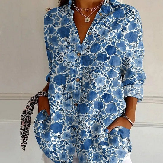 PetalPoise Button Blouse