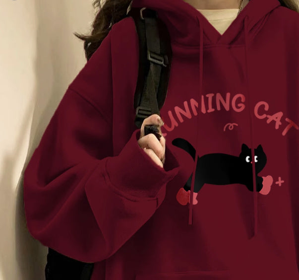 Hoodie Women Autumn And Winter Fashion Fashion Plus Cashmere Is Slimming Shoulders