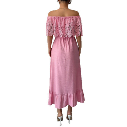 Elegancia Off-Shoulder A-Line Dress