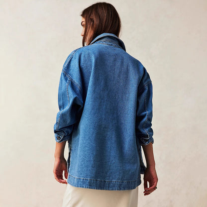 SlitEase Utility Denim Coat
