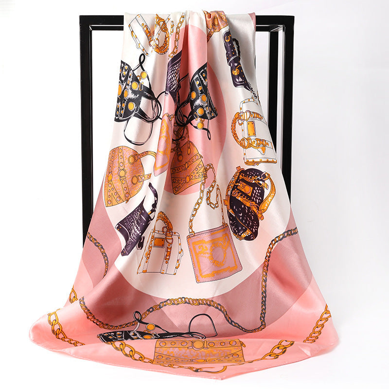 Women's Silk Scarf Leopard Print All Match Decoration