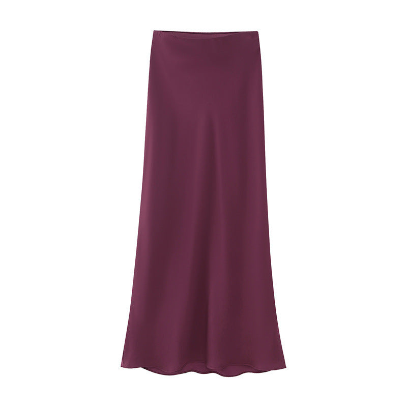 Autumn New Tie-dyed Silk Satin Dress