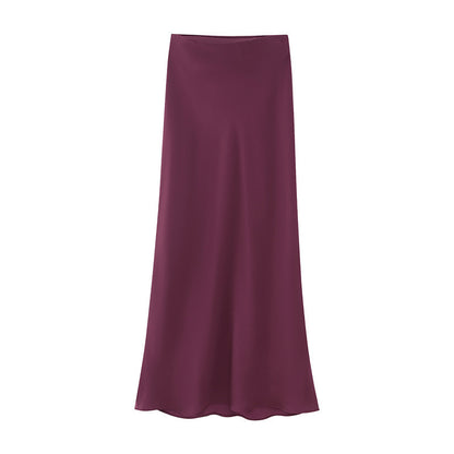 Autumn New Tie-dyed Silk Satin Dress