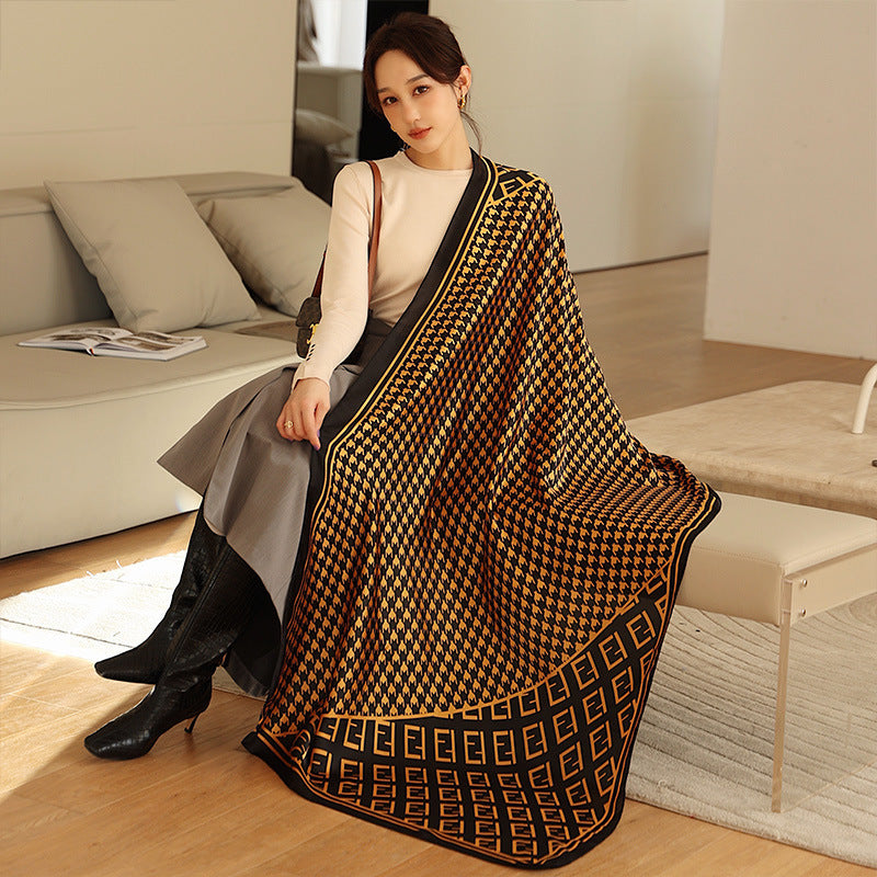 Ladies Fashion Korean Style Silk Printing