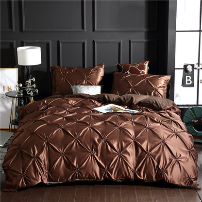 Washed Ice Silk Quilt Cover Three-piece