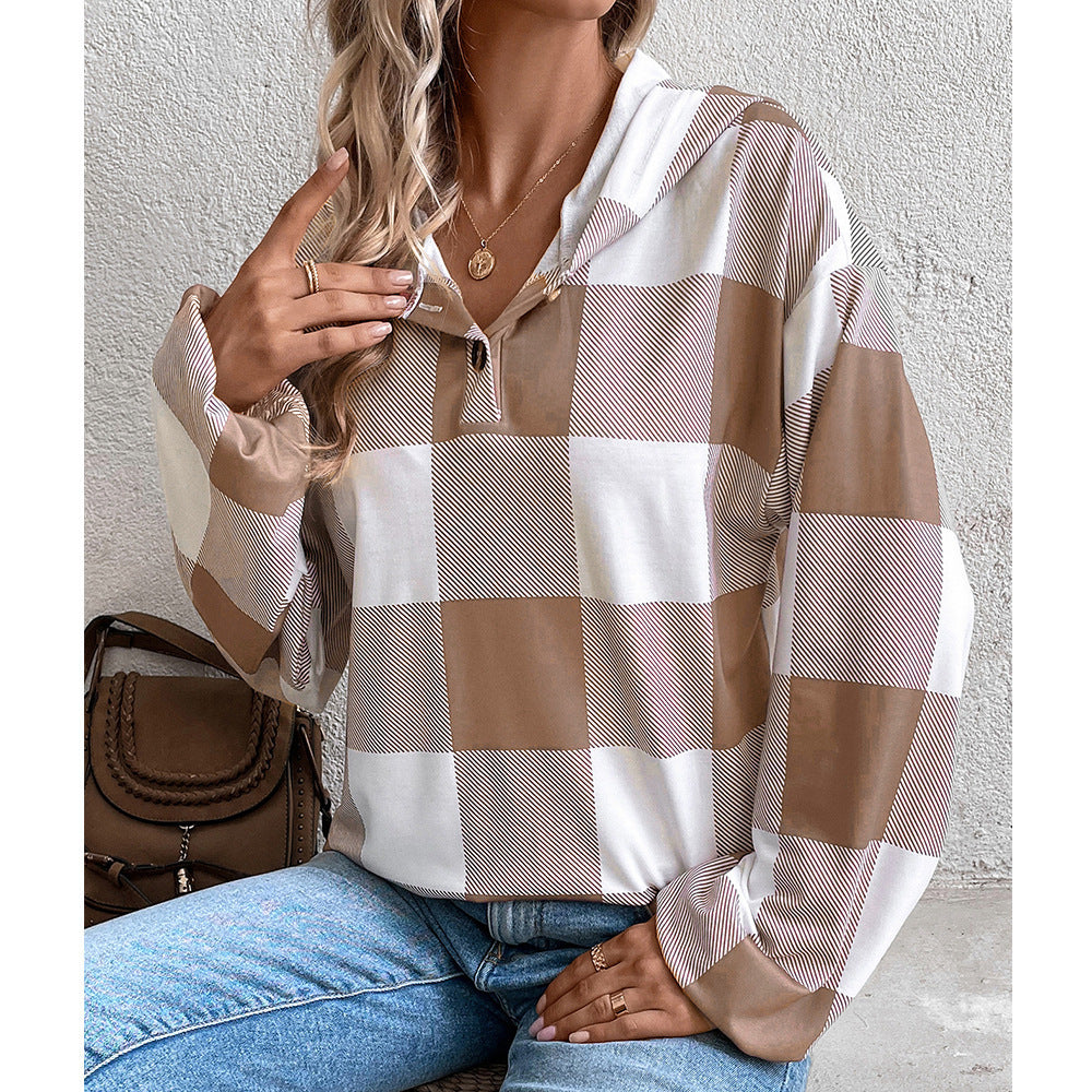 CozyCharm Buttoned Hooded Sweater