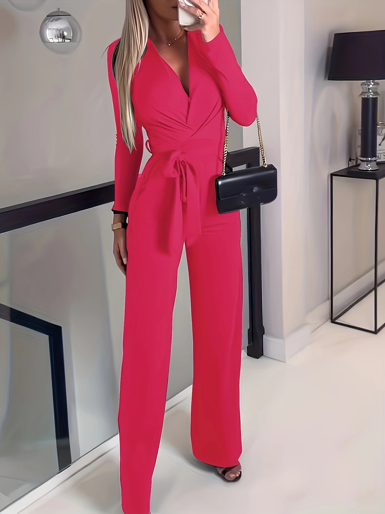 Silhouette Charm Tie-Waist Jumpsuit