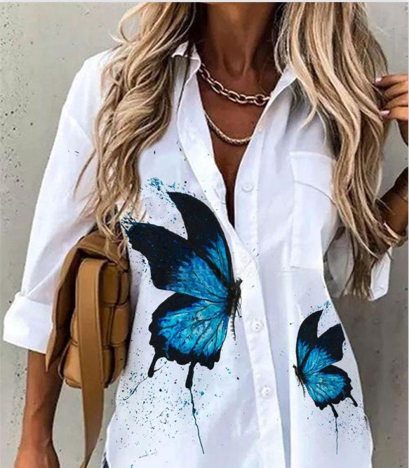 Florévana Print Collar Shirt