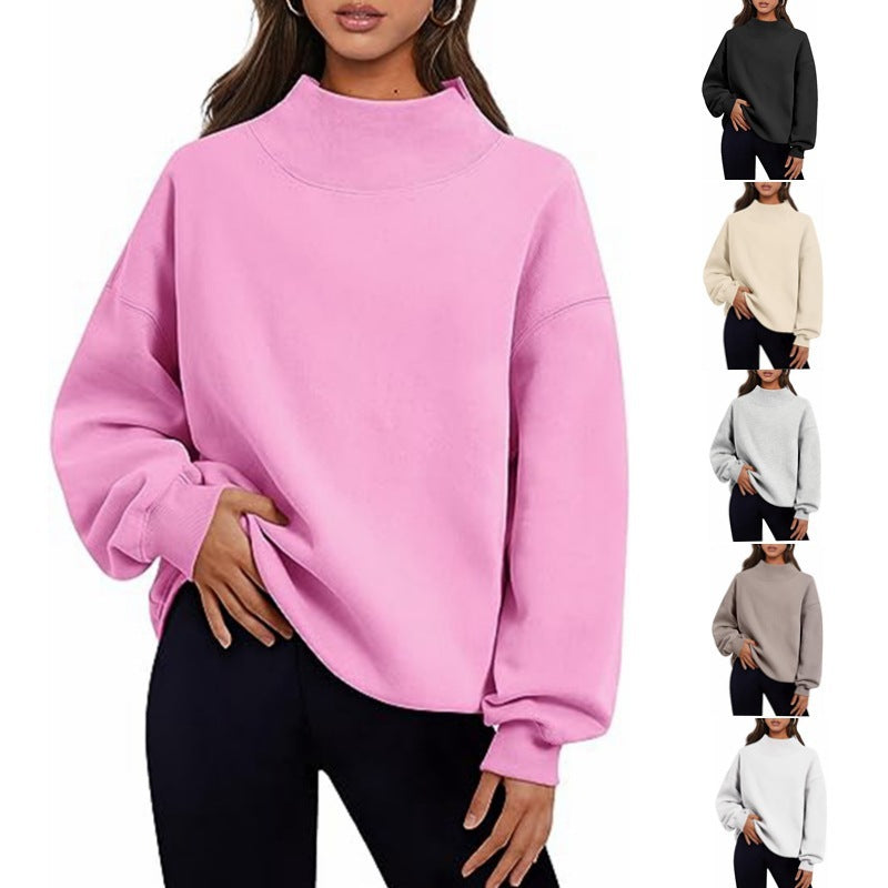 CozyCharm Fleece Turtleneck Sweater