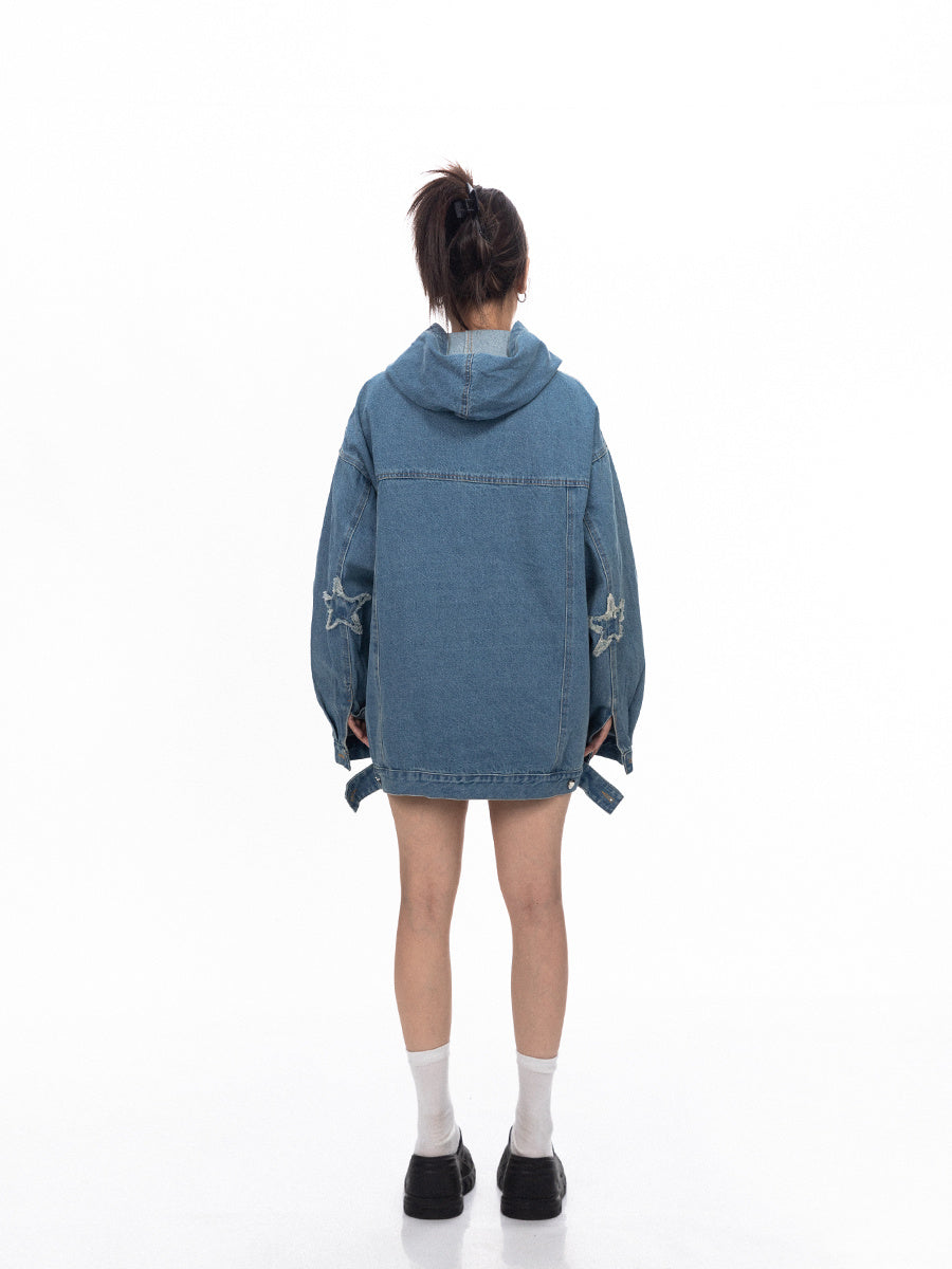 IndiFade Hooded Denim Pullover