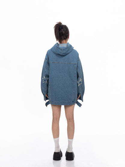 IndiFade Hooded Denim Pullover