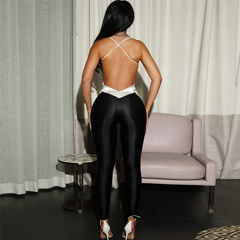 Solar Curve Backless Jumpsuit