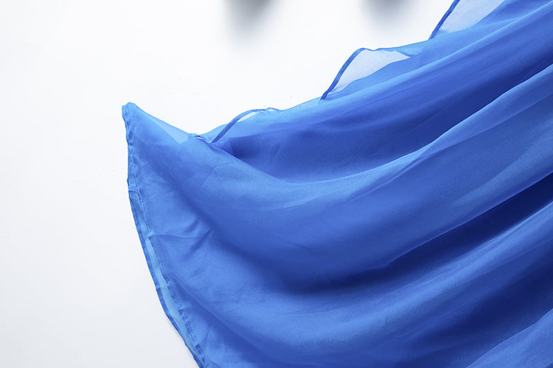 Temperament  Silk Vest Long Skirt