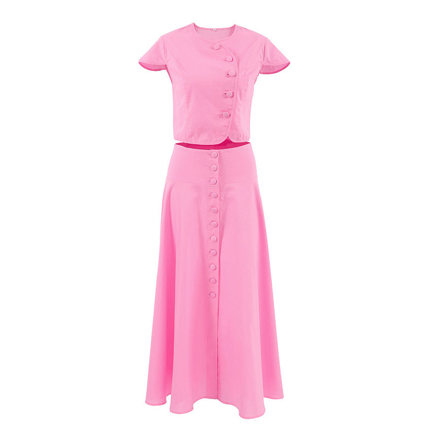 Aurelia Cotton V-Neck Set