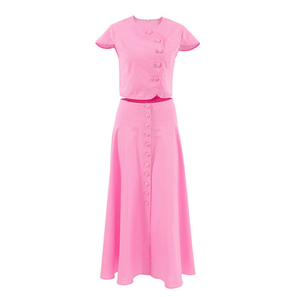 Aurelia Cotton V-Neck Set