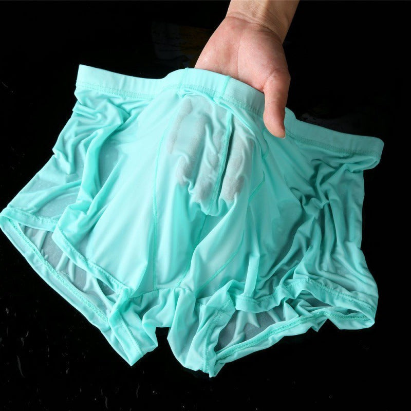 Men's Underwear Boxer Ice Silk Breathable Thin