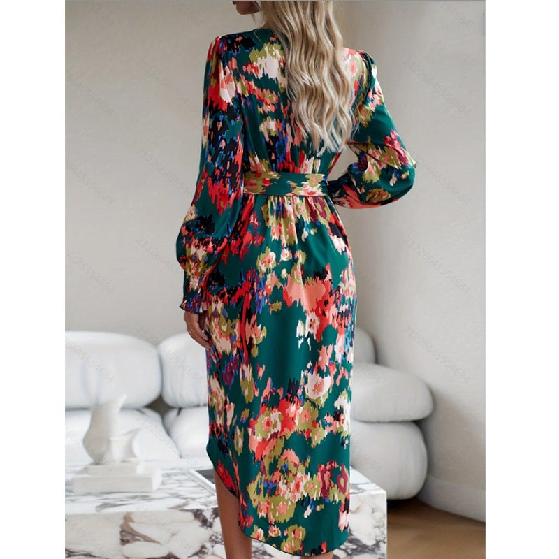 Vintage Muse V-Neck Dress