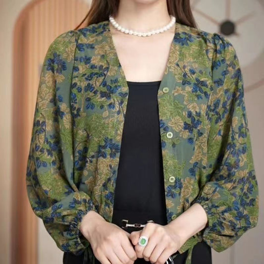 BloomEase Printed Shirt Coat