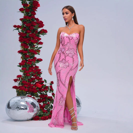 Lustravelle Midnight Fishtail Gown