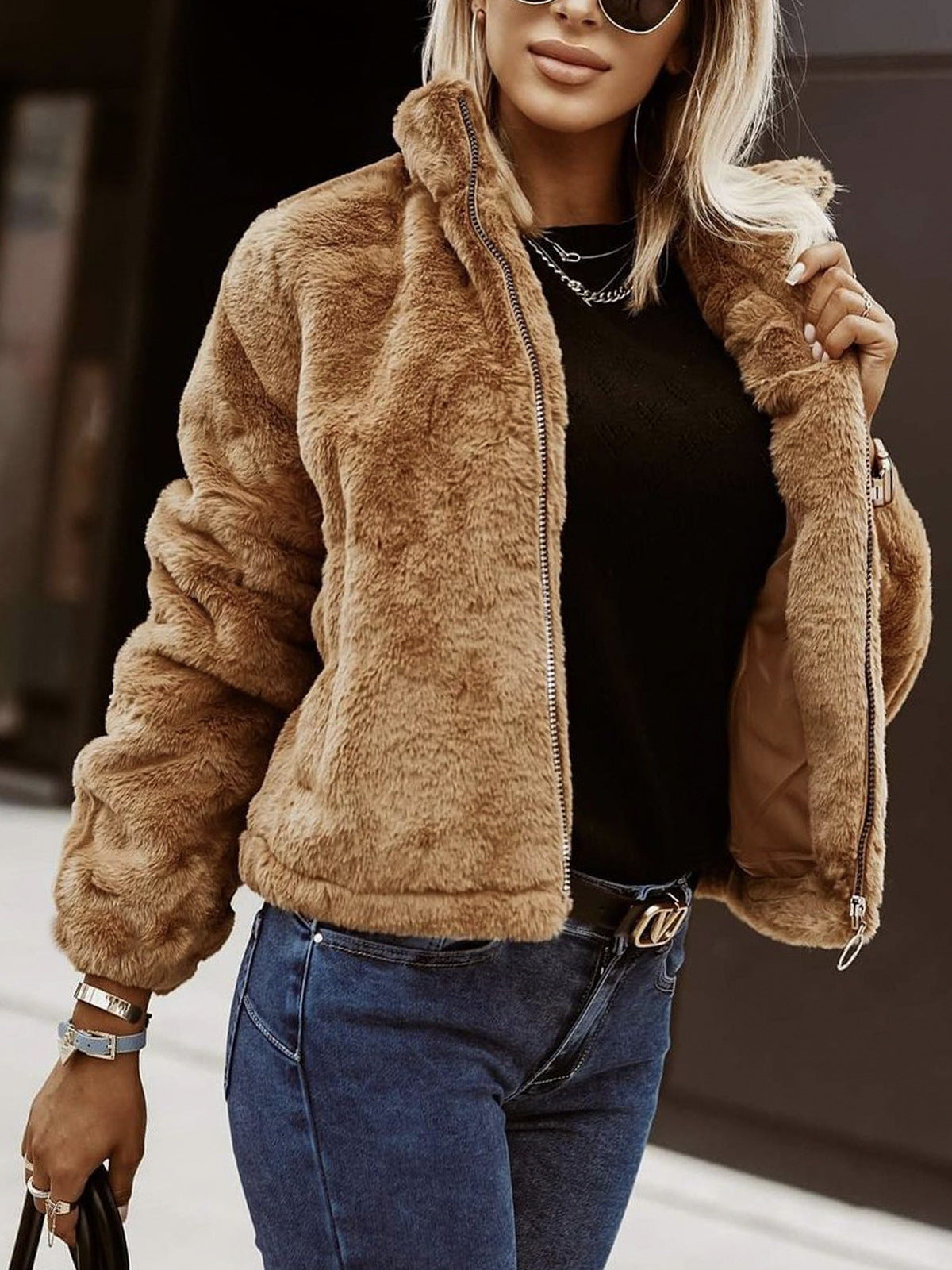 FurLuxe Zip Cardigan