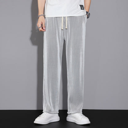 Summer Thin Ice Silk Casual Pants