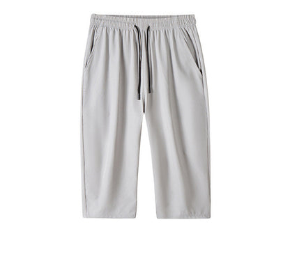 Men's Ice Silk Thin Cropped Pants Fashion