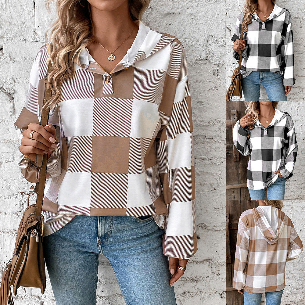 CozyCharm Buttoned Hooded Sweater
