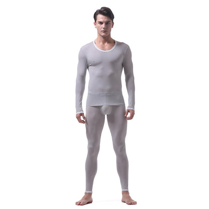 Men's Ice Silk Thermal Underwear Suit